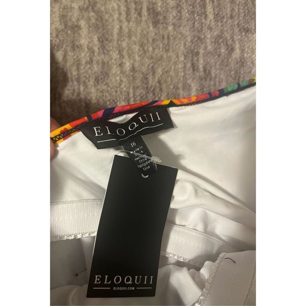 ELOQUII Ruffle Tie Waist One-Piece Swimsuit NEW size 16 - Picture 5 of 9